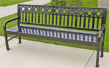 Bench With Back Metal Aspen Series