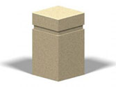 Bollard Square Concrete B-5