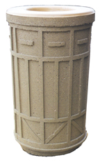 Cigarette Ash Urn Round Concrete CSR-COL