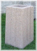 Cigarette Ash Urn Square Concrete CS