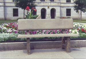 Bench With Back Concrete PB Series