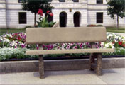 Bench With Back Concrete PB Series