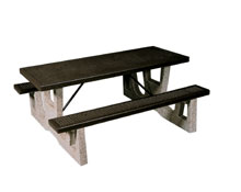 Table Square Mesh with Concrete Legs RT-M Series