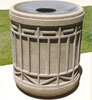 Waste Receptacle Round Concrete TCR-COL