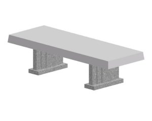 Bench Flat Concrete PB-SQ Series